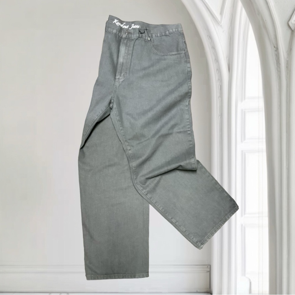 Men's Knockout Big & Tall Solid Grey Denim Pants